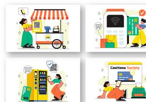 10 Cashless Society Payment Illustration