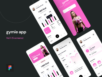 Gym Fitness App UI Kit - Part 01 preview picture