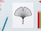 Elegant fan illustration for design projects. Artistic fan drawing for branding and decor.