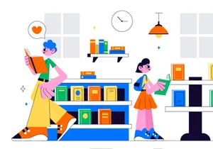 10 Bookstore and Library Illustration