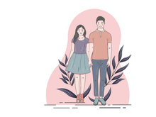 Portrait Couple, Hand drawn illustrations