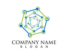 Molecule symbol logo template vector illustration design