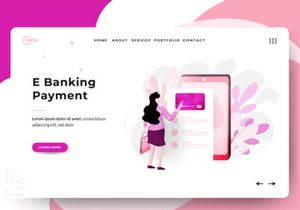 Business Online sets Illustration