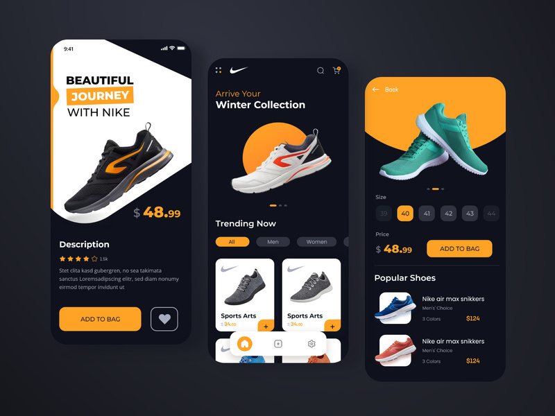 Sneakers Store Mobile App UI Design
