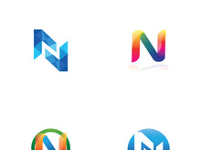 initial letter N logo with modern concept.