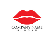 Lips woman logo and symbol vector