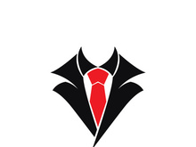 Vector coat tie for business design