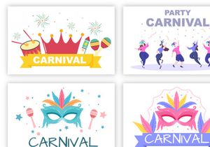 18 Happy Music Party Carnival Celebration Illustration