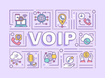 VOIP word concepts purple banner preview picture