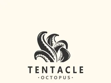 Octopus tentacle logo image design ocean animal vintage illustration preview picture
