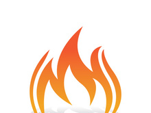 Fire logo design illustration and fire symbol icon vector