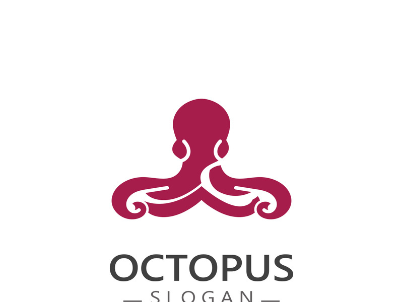 Octopus logo image design icon illustration animal vector