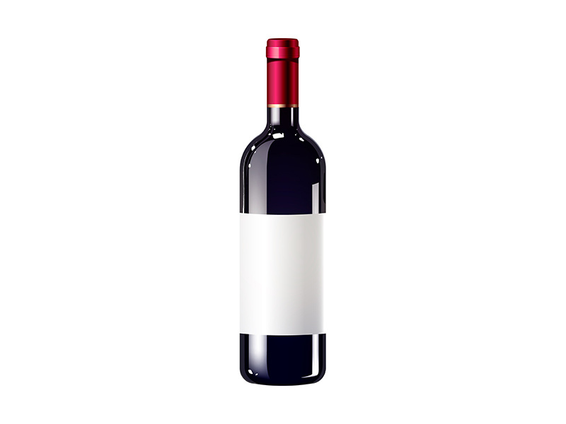 Burgundy wine realistic product vector design