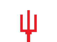 Red Trident logo icon design template