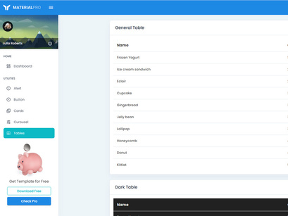 MaterialPro Free NuxtJs Admin Dashboard Template