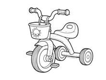 Vintage tricycle with basket vector illustration flat design