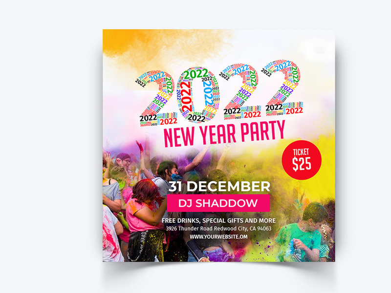 New Year Social Media Instagram Posts Template