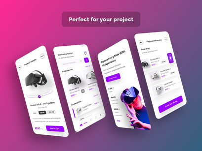 VR Store Mobile App UI Kits