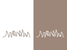 Modern city skyline icon silhouette vector illustration design