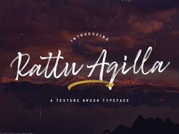 Rattu Aqilla - Textured Brush Font preview picture