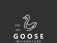 Animal Goose bird nature logo with modern style inspiration. premium design