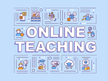 Online teaching word concepts banner preview picture