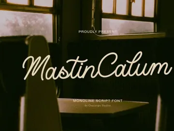 Mastin Calum | Monoline Script Font preview picture