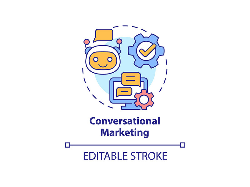 Conversational marketing concept icon