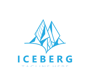 Iceberg Logo Design,simple ice mountain landscape Template vector Illustration preview picture