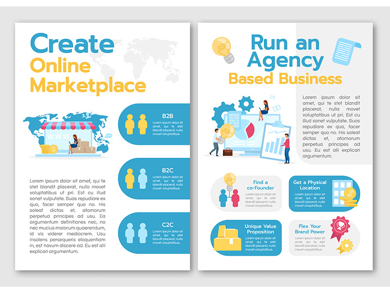 Create online marketplace brochure template