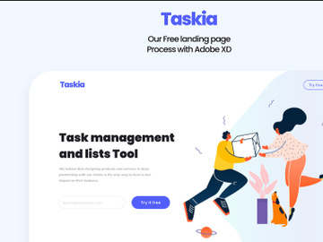 Taskia - Free Creative Landing Page preview picture