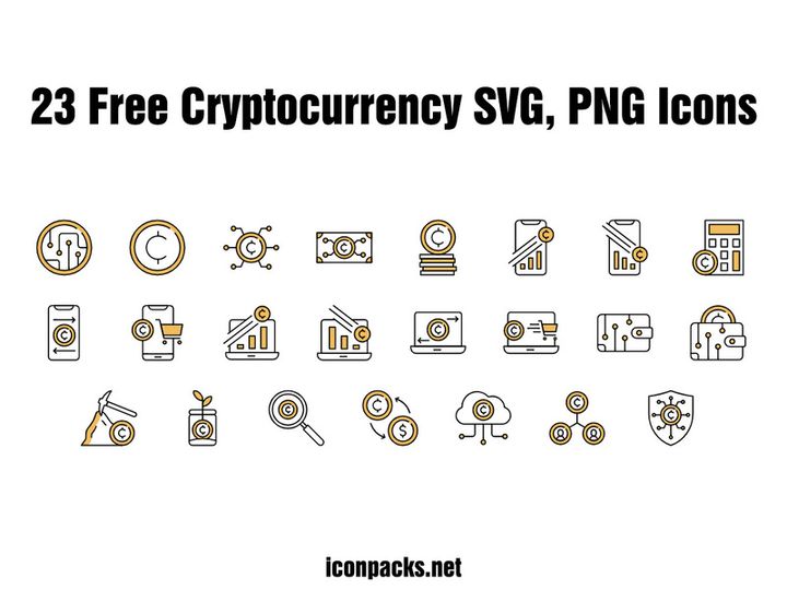 23 Free Cryptocurrency Icons