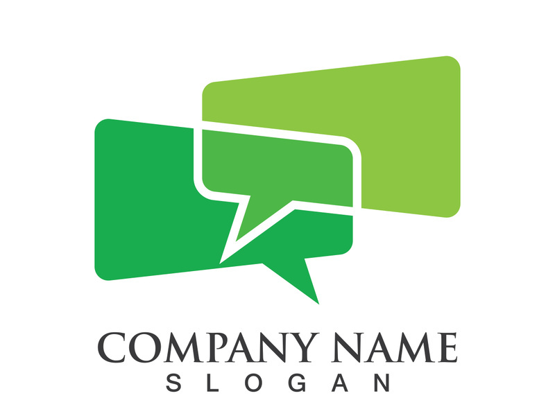 Speech bubble icon logo template vector illustration