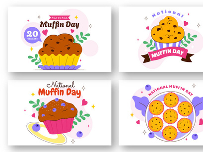 10 National Muffin Day Illustration