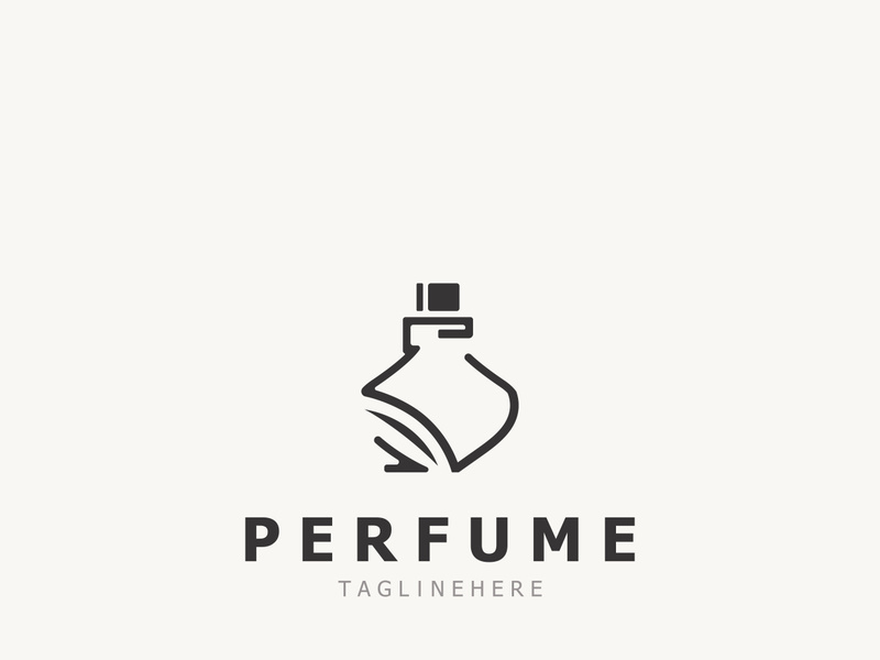 Perfume bottle logo design symbol can be used for business and cosmetic perfume shop template