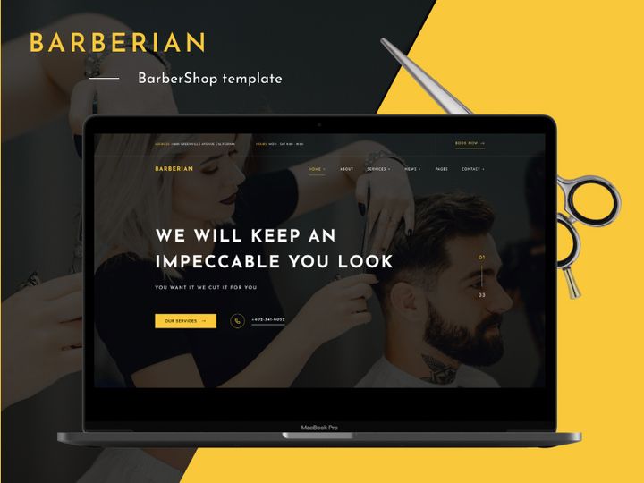 Barberian - Hair Salon Figma Template