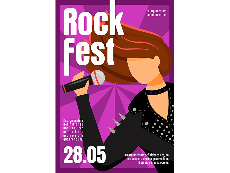 Rock fest brochure template