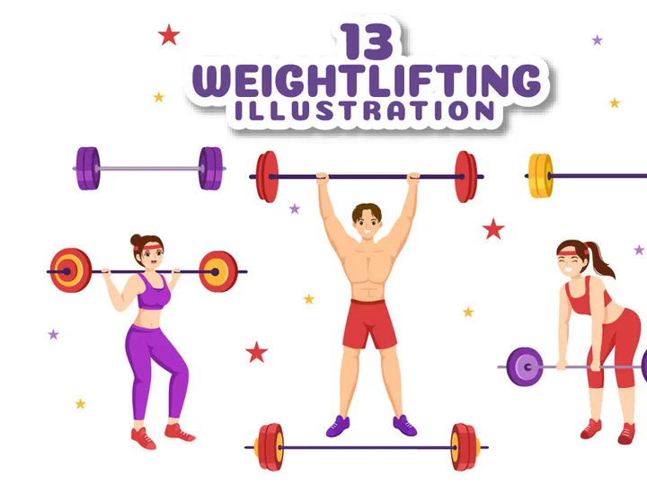 13 Weightlifting Sport Illustration