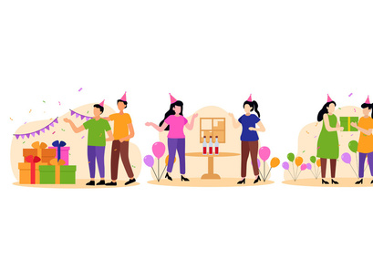 Birthday Flat Illustration