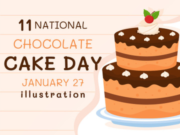 11 National Chocolate Cake Day Illustration preview picture
