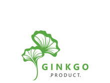 Ginkgo biloba leaf logo. can be used for herbal health products modern style logo design template