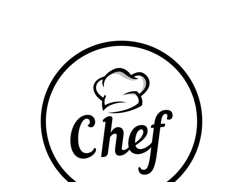 Chef hat logo for restaurant, cafe and online food delivery. Logo with vector design.