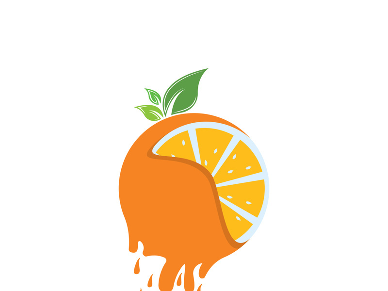 Orange logo design vector icon illustration