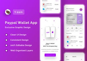 Paypal Wallet App UI Kits