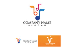 Music Note Logo Player vector icon