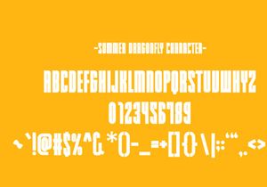 Summer Dragonfly - Modern Vintage Font