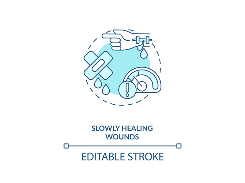 Slowly healing wounds concept icon