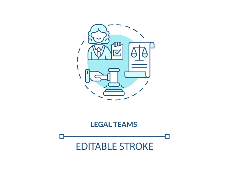 Legal teams concept icon