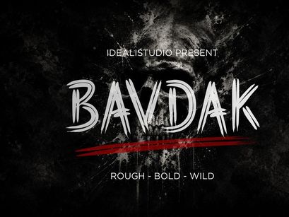 BAVDAK – Brutal Brush Display Font
