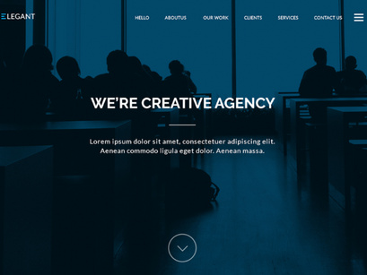 Elegant One Page Website Template[PSD]